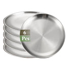 Ensemble 6 assiettes inox multifonction barbecue cuisine