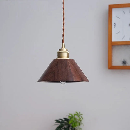 suspension led en bois moderne design nordique loft