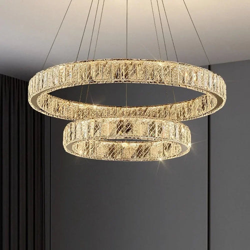 lustre moderne en cristal pour un éclairage élégant