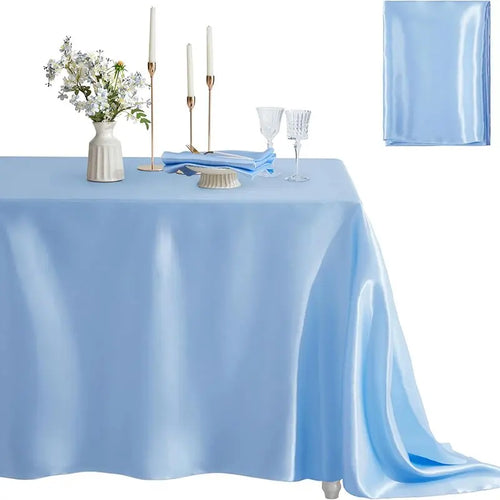 Nappe satin douce soyeuse style uni table fete