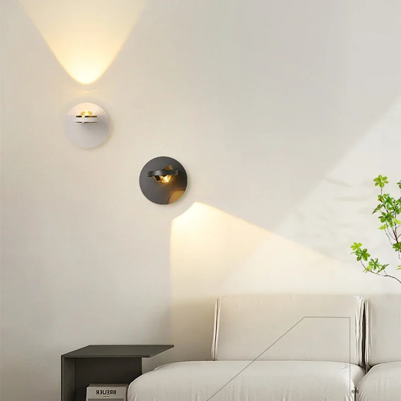 applique murale led moderne rotative pour décoration intérieure - vue 4 sur 10