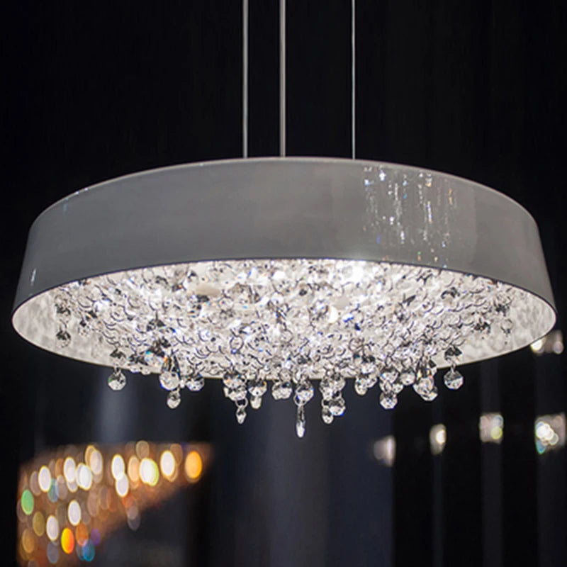 lustre minimaliste moderne en cristal pour éclairage intérieur - vue 5 sur 12