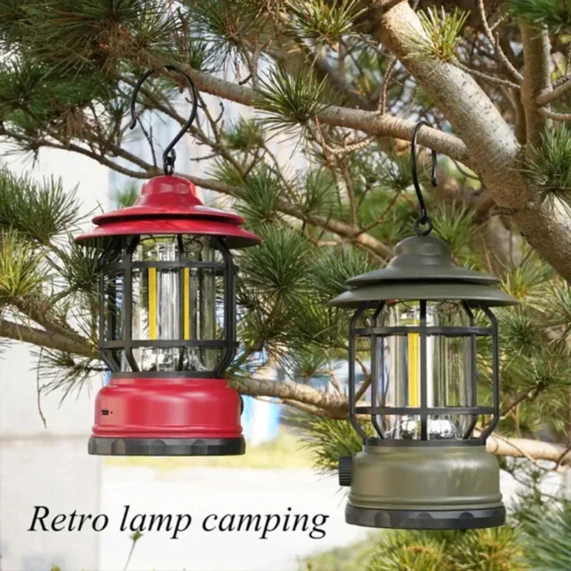 lampe de camping rétro rechargeable étanche pour aventures en plein air - vue 6 sur 8