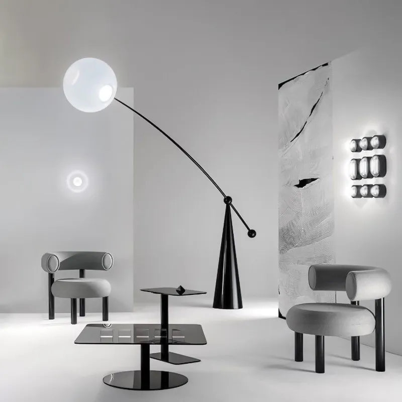 lampadaire moderne nordique art déco led réglable çà distance - vue 4 sur 8