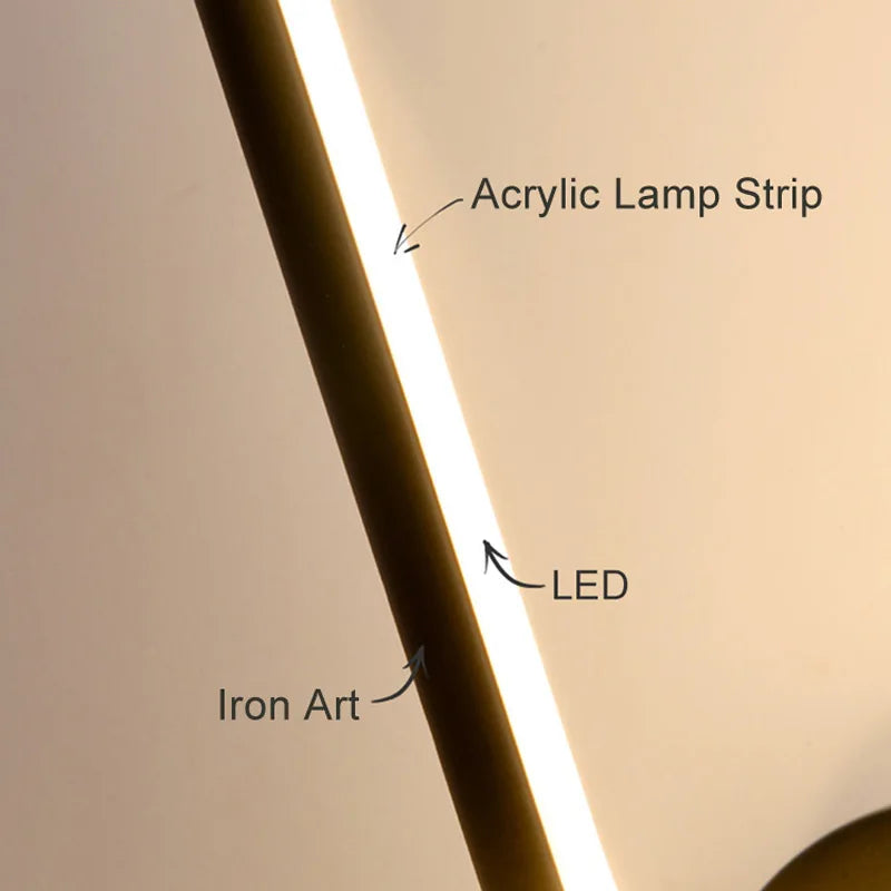 applique murale led en aluminium simplicité moderne d'intérieur - vue 6 sur 7