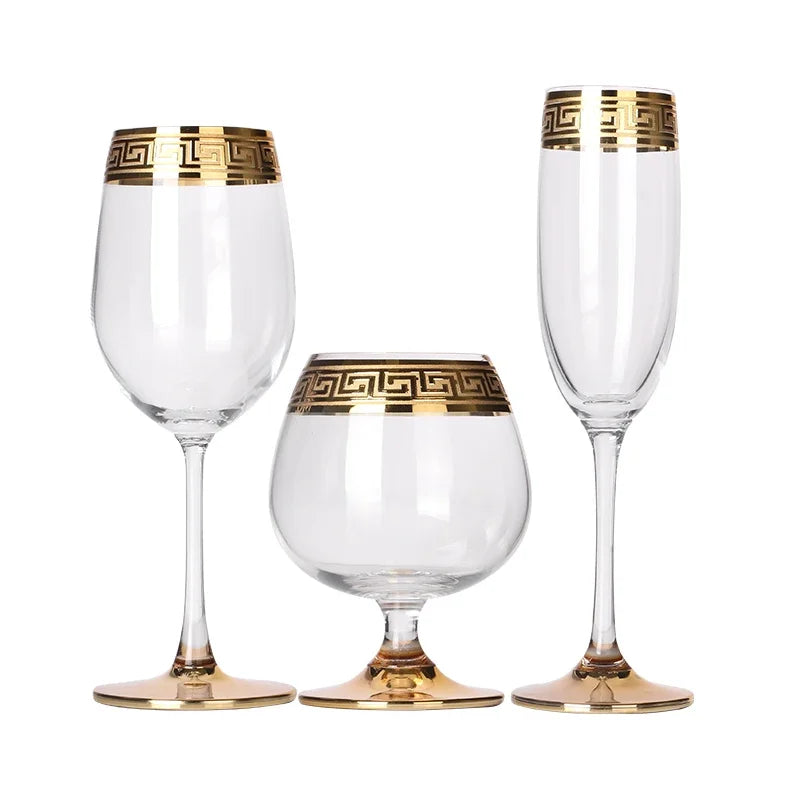 Verre champagne cristal style europeen bordure elegante - vue 3 sur 7