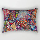 housse de coussin vintage à motif mandala ethnique rectangulaire