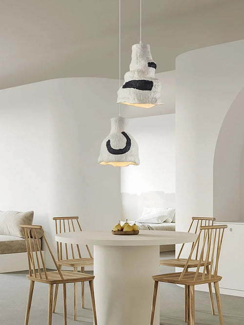 lustre led nordique wabi sabi minimaliste pour bar restaurant famille d'accueil