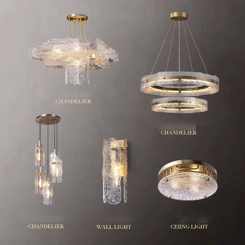 suspension moderne en cuivre et verre pour restaurant - vue 5 sur 12
