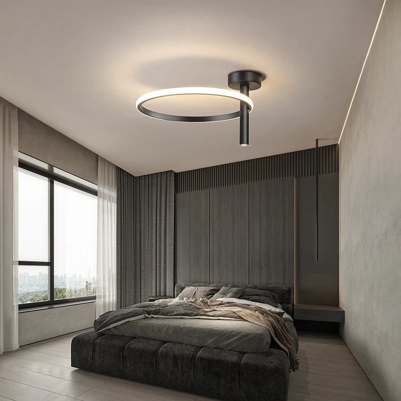 plafonnier moderne à leds minimaliste annulaire pour décorer maison