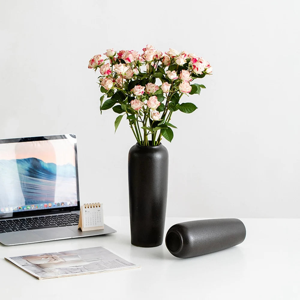 vase en céramique moderne pour arrangement floral décoratif - vue 5 sur 8