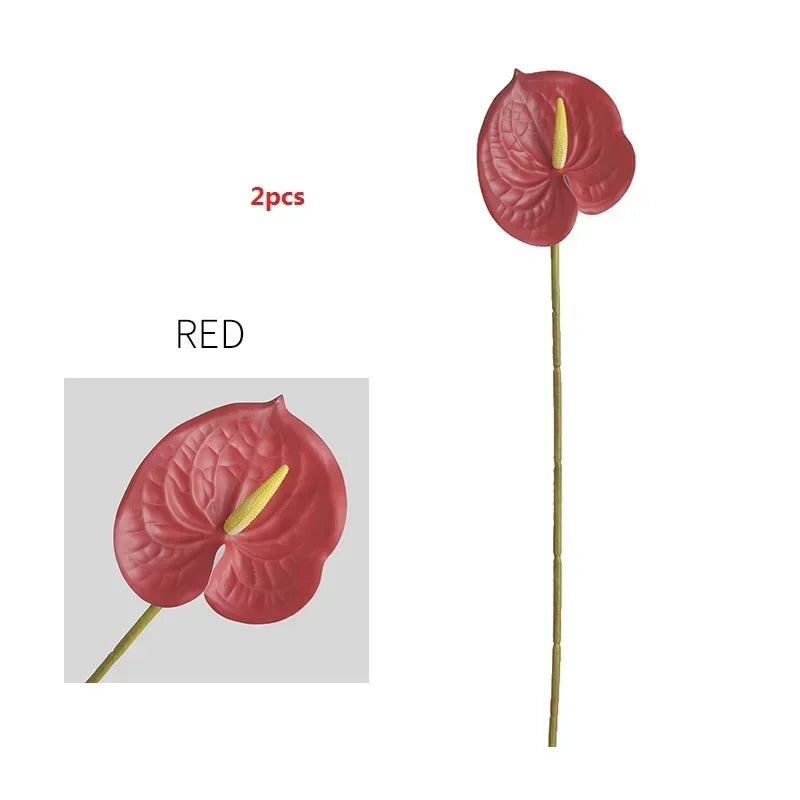 feuilles d'anthurium artificielles pour décoration florale et jardin