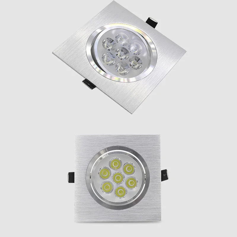 spot led carré à intensité variable pour décoration intérieure