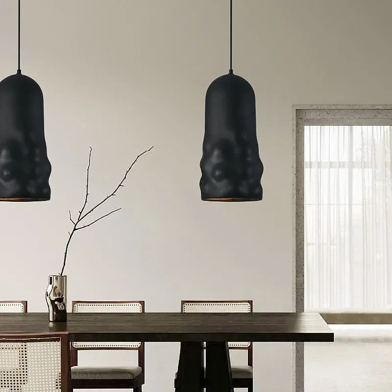 Designer Wabi Sabi salle à manger lampes suspendues français crémeux vent Loft chambre café lustre lampe barre Table LED décor à la maison - vue 3 sur 10