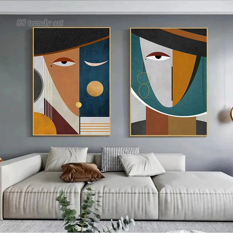 peintures abstraites modernes pour décoration murale intérieure