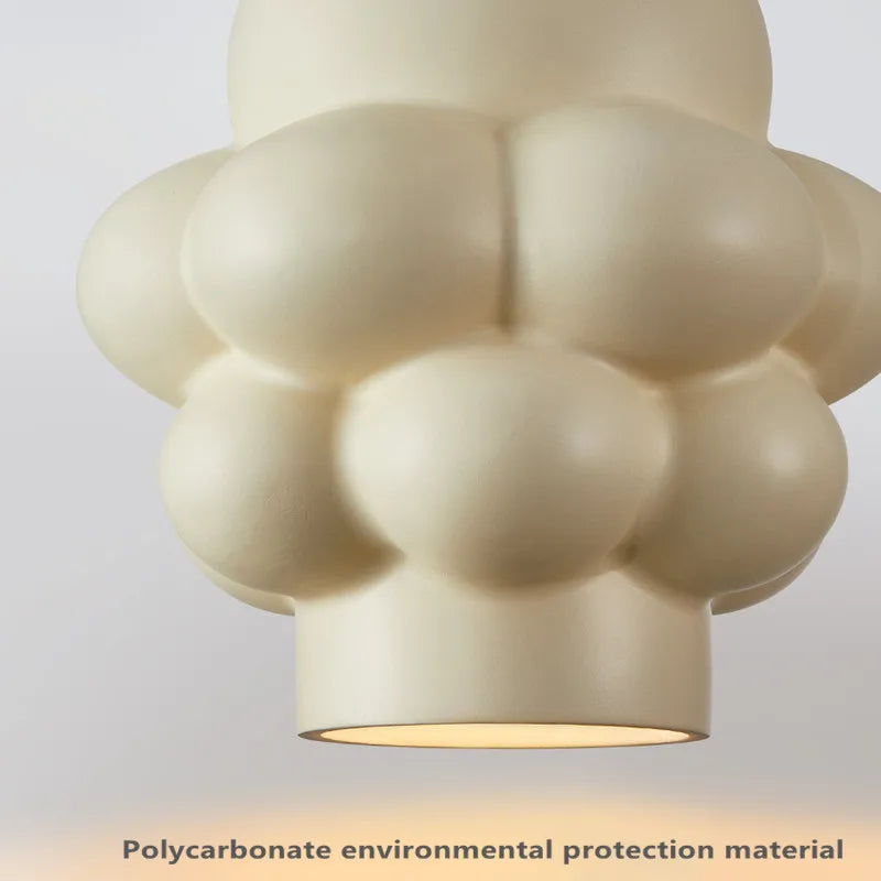 Français Crémeux Vent Salle À Manger LED Lustre Nordique Wabi Sabi Table À Manger Bar Chambre Vestiaire Suspension Lumière Décor À La Maison Lampes - vue 6 sur 10