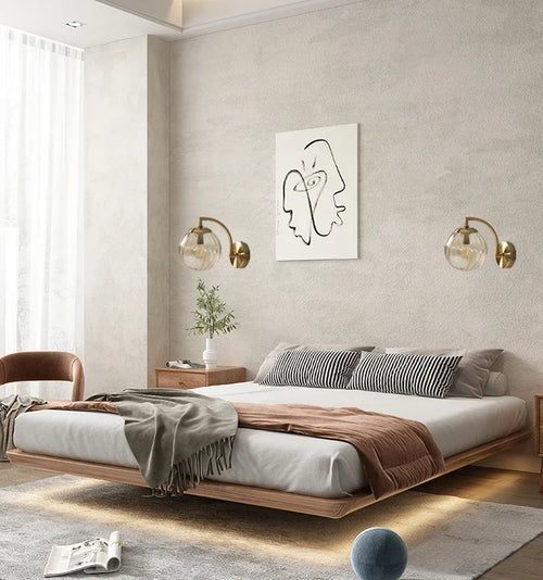 Applique murale led verre nordique