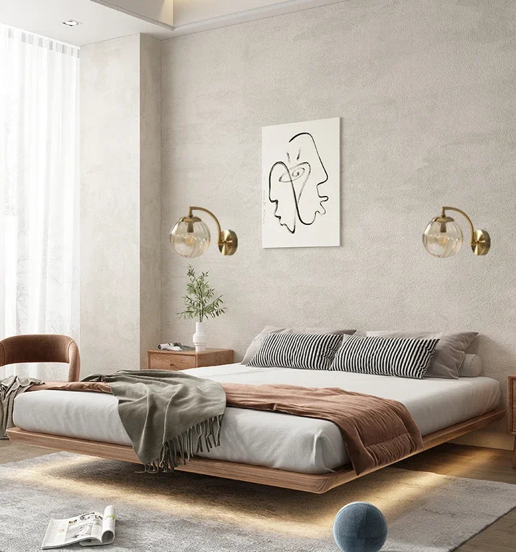Applique murale led verre nordique
