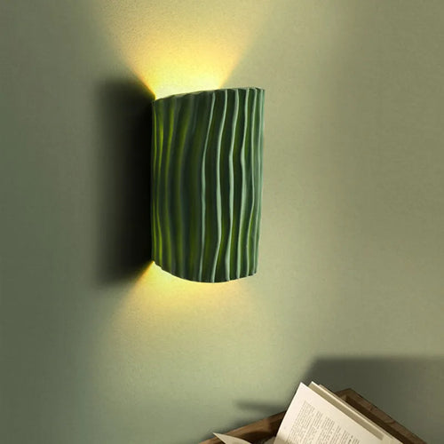 Applique murale nordique en résine à motif ondulé