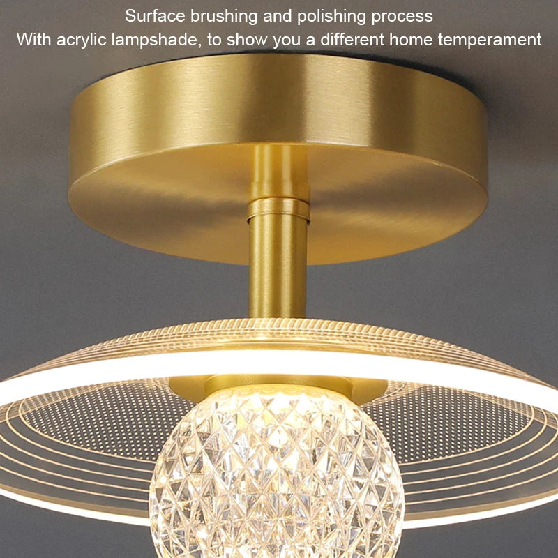 Plafonnier LED nordique éclairage intérieur de maison chambre chevet salon Table à manger couloir décoration - vue 7 sur 12