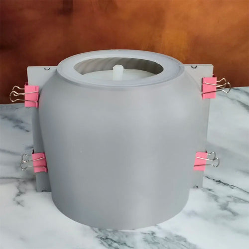 moule en silicone pour pot de fleurs en béton