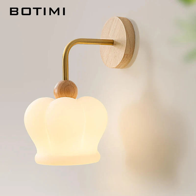 Applique murale LED BOTIMI avec abat-jour verre - vue 2 sur 5