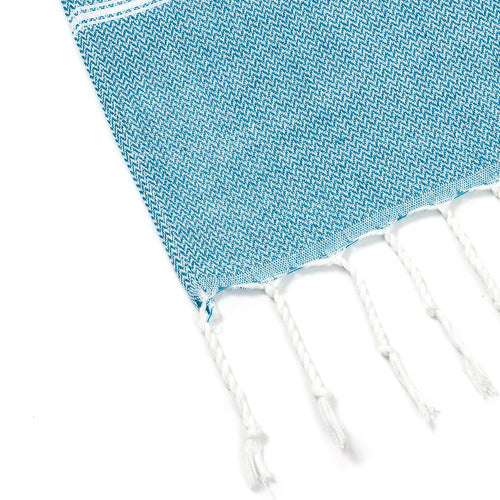 Serviette de plage turque rayures franges coton absorbante
