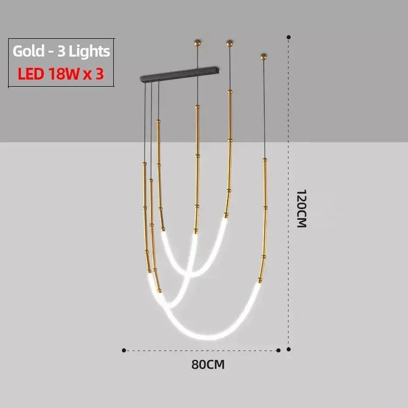 suspension led moderne pour décoration intérieure élégante et stylée - vue 8 sur 12