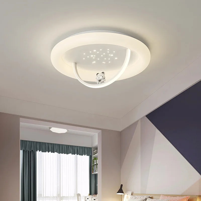Chaud mignon enfants chambre plafonniers romantique ciel étoilé ours lumière princesse chambre bébé chambre garçon fille chambre plafonniers - vue 6 sur 10