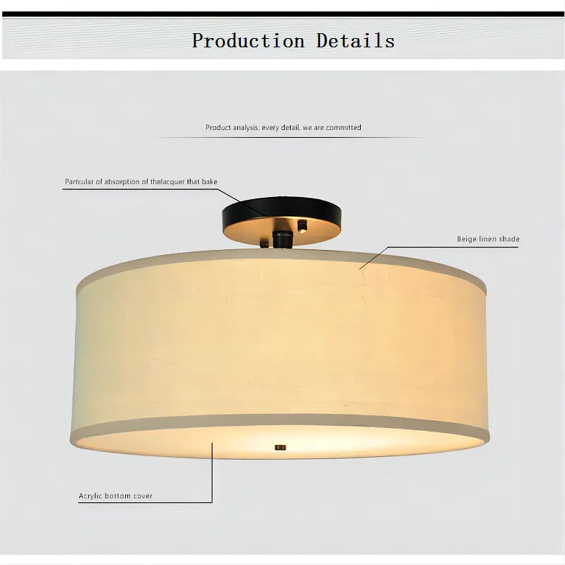 lustre led fer forgé usa semi-suspendu - vue 6 sur 6
