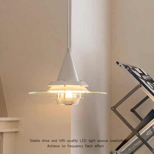 lustre bauhaus en verre clair suspendu pour restaurant