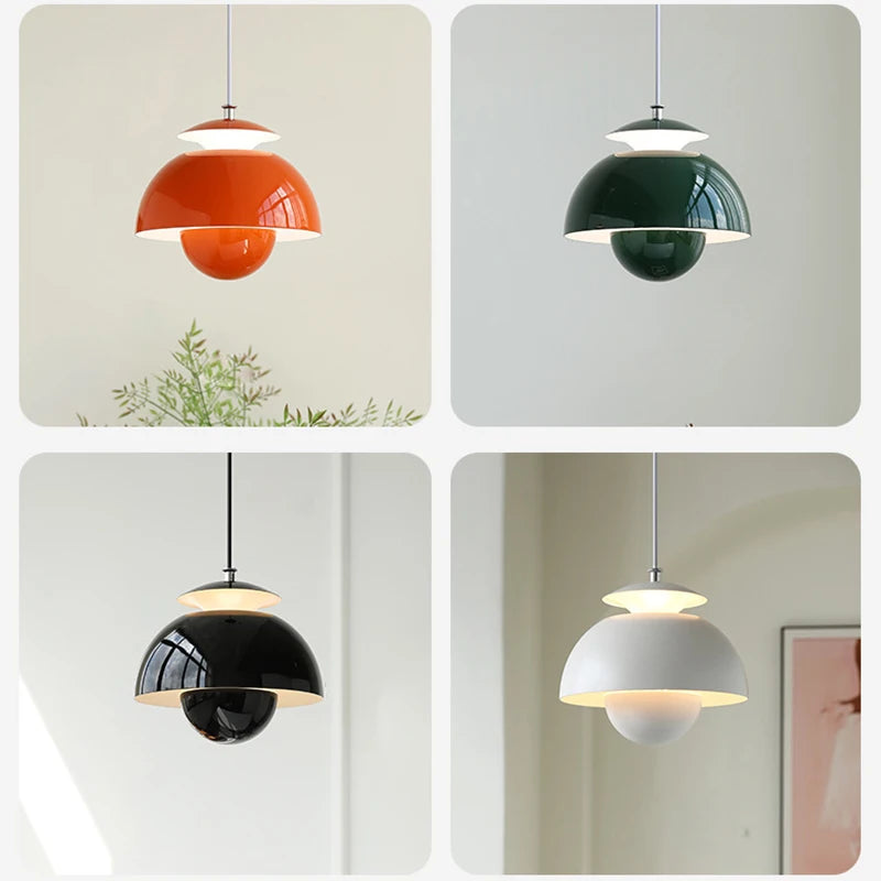 Moderne Nordique Danois Designer LED Suspension Lumière Fleur Bud Décor Art Suspendus Lustres Lampe Maison Chambre Cuisine Lampe De Chevet - vue 7 sur 10