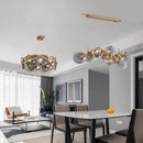 lustre nordique doré suspension créative pour hôtel
