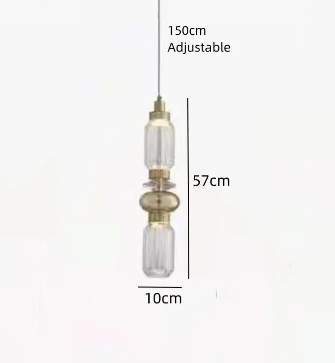 lustre moderne en cristal avec éclairage led pour décoration intérieure - vue 11 sur 14