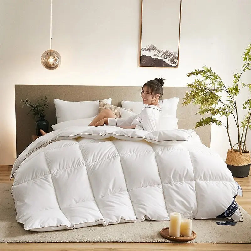 couette en duvet d'oie douce pour un hiver chaleureux