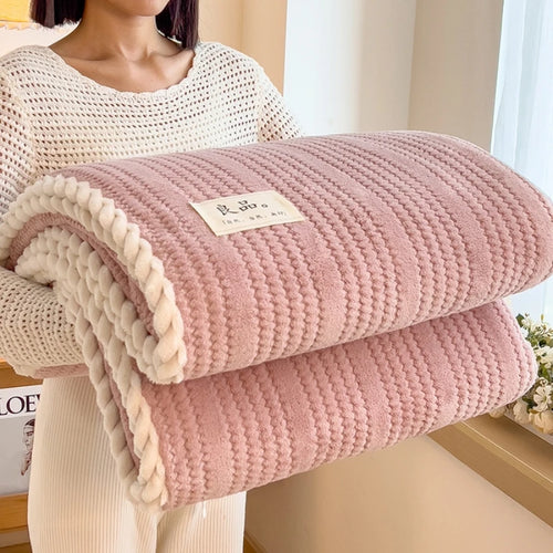 Plaid polaire douceur pour canapé chambre et voyage