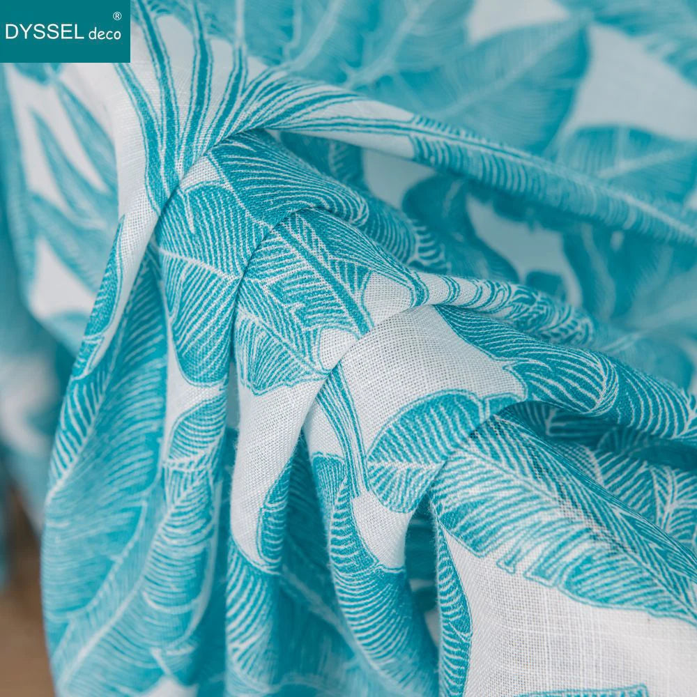 Rideau motif feuilles style moderne pour salon chambre