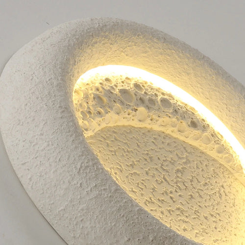 applique murale led lune 3 intensités art déco résine
