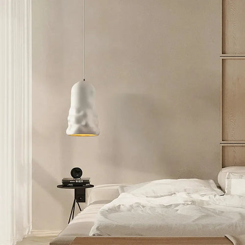 Designer Wabi Sabi salle à manger lampes suspendues français crémeux vent Loft chambre café lustre lampe barre Table LED décor à la maison