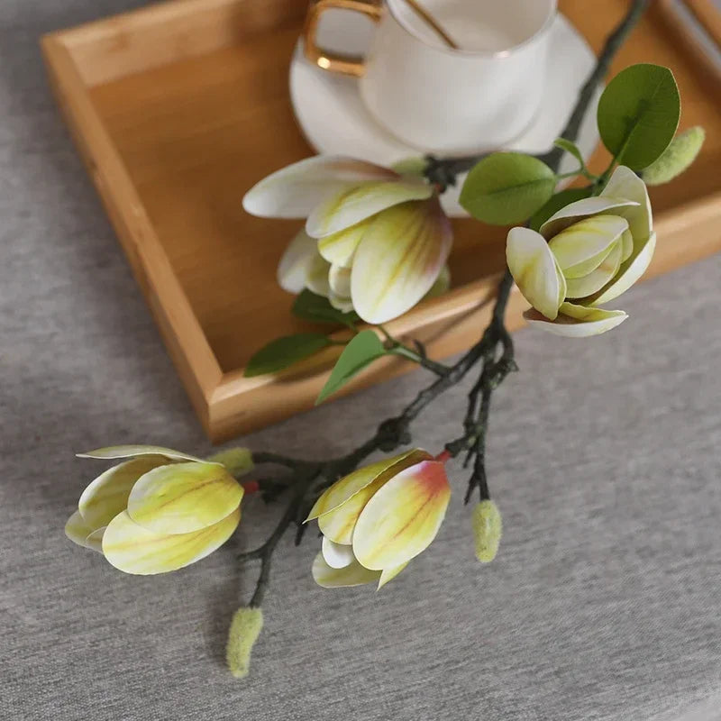 fleurs artificielles magnolias pour décoration florale extérieure
