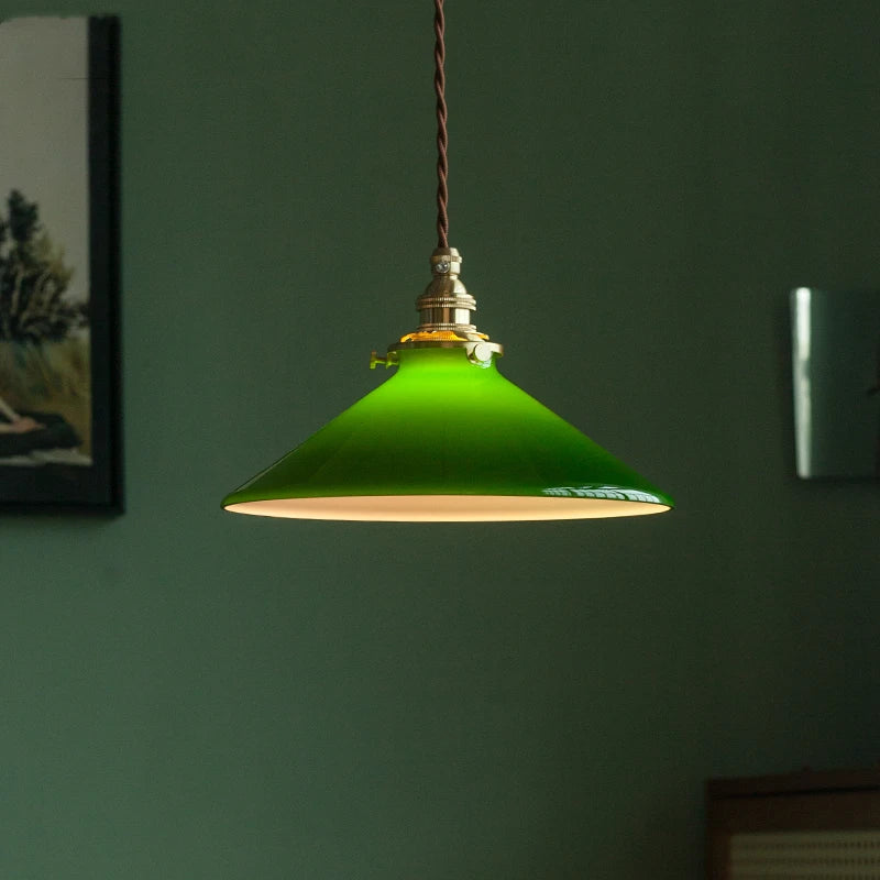 Suspension vintage edison en verre avec prise en cuivre