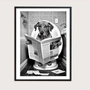décoration murale amusante avec animaux sur les toilettes