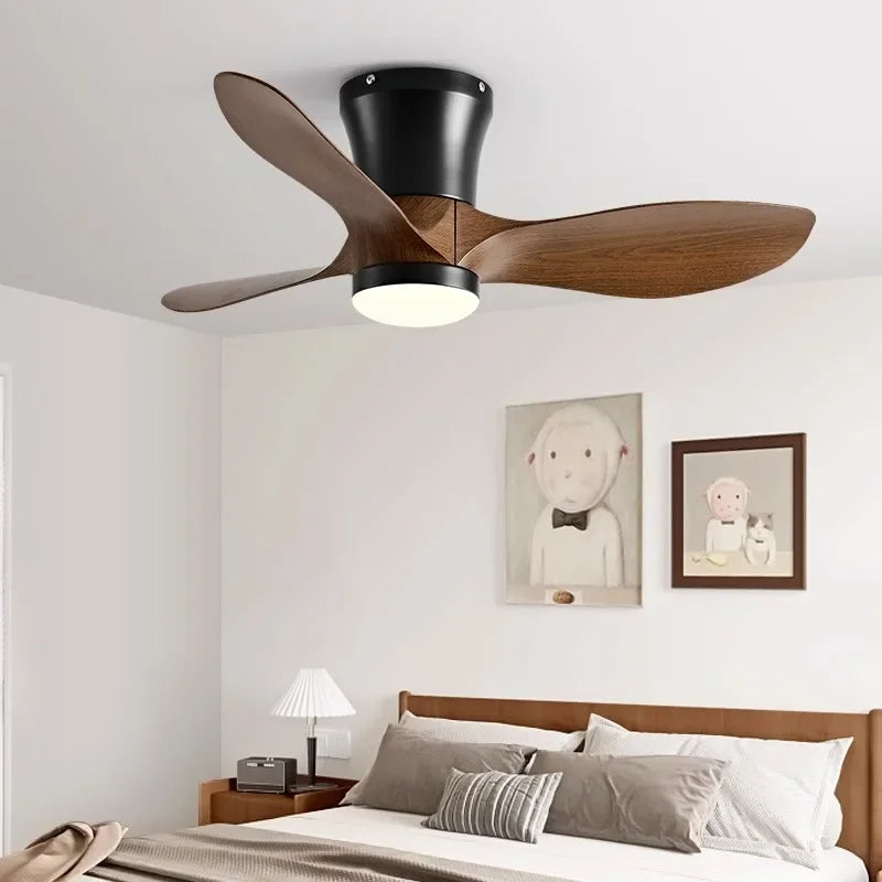 24CM Low Floor Loft Remote Control Lux&vitae Fan With Lights Modern Led Ceiling Fan Without Lights DC Motor 6 Speeds Timing Fans - vue 2 sur 11