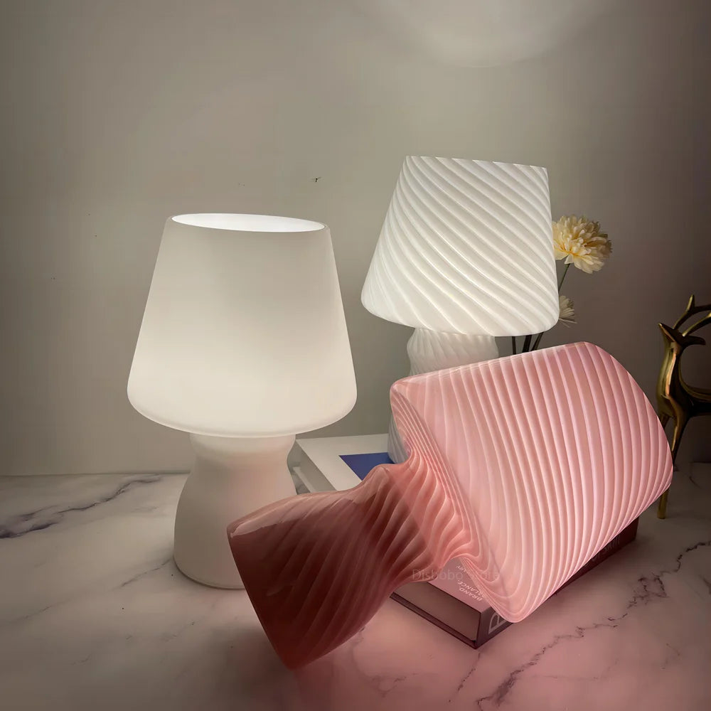 lampe table décorative champignon barre elfe éclairage ambiance chambre coucher lampes chevet lumière intérieur - vue 9 sur 9