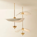 lustre nordique suspendu en acrylique art feuille de lotus moderne