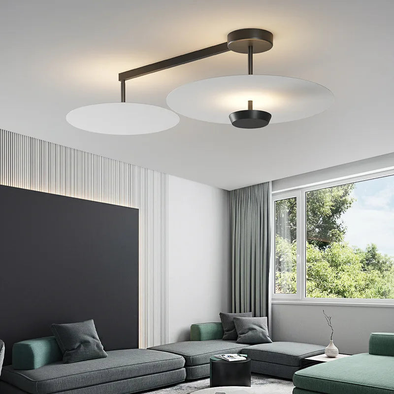 Plafonnier LED design nordique doré minimaliste
