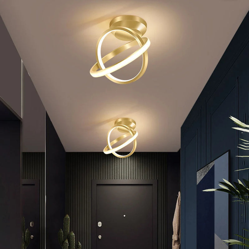 plafonnier moderne à leds pour éclairage de couloir maison