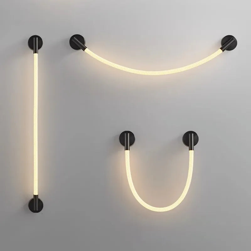 Applique murale moderne en Tube de néon LED tissé en Silicone - vue 2 sur 18