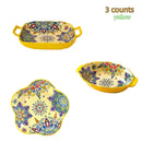 Assiette poisson ceramique style boheme double anse
