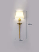applique murale américaine classique en cuivre led
